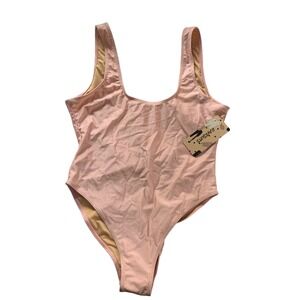 NWT Ravesuits Shiny Pink Blank Swimsuit